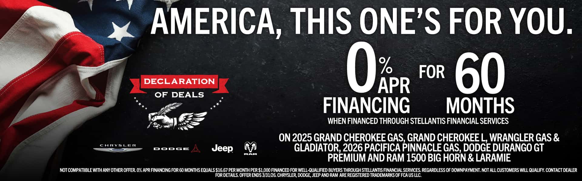 0% APR for 60 Months