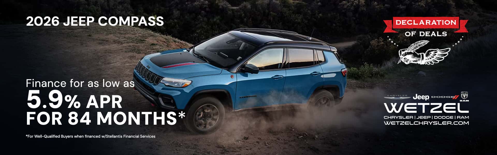 Jeep Compass 5.9% APR for 84 Moths