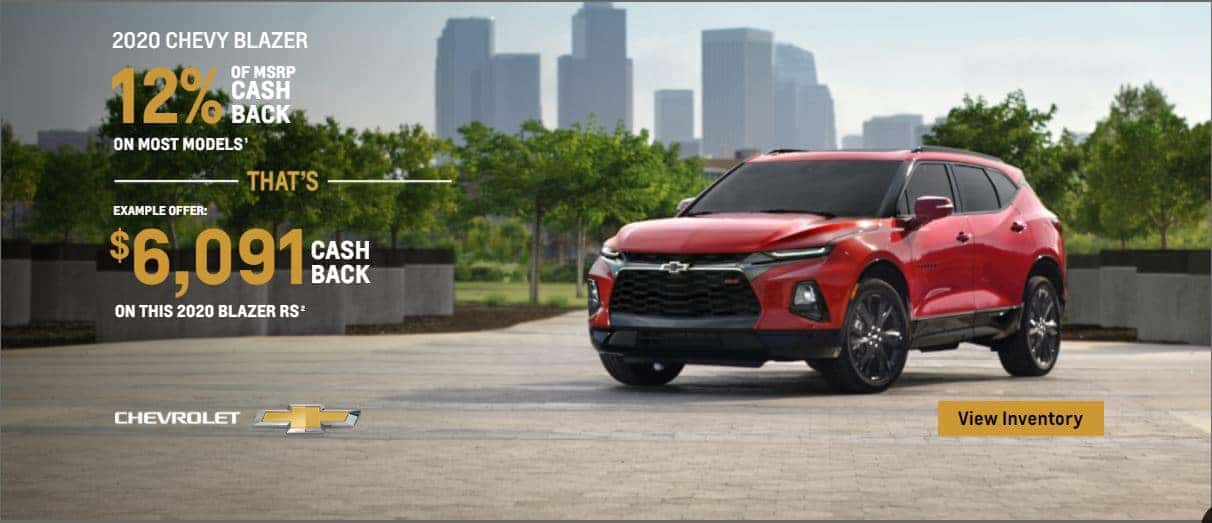 2020 trail blazer 12% of msrp cash back on most models