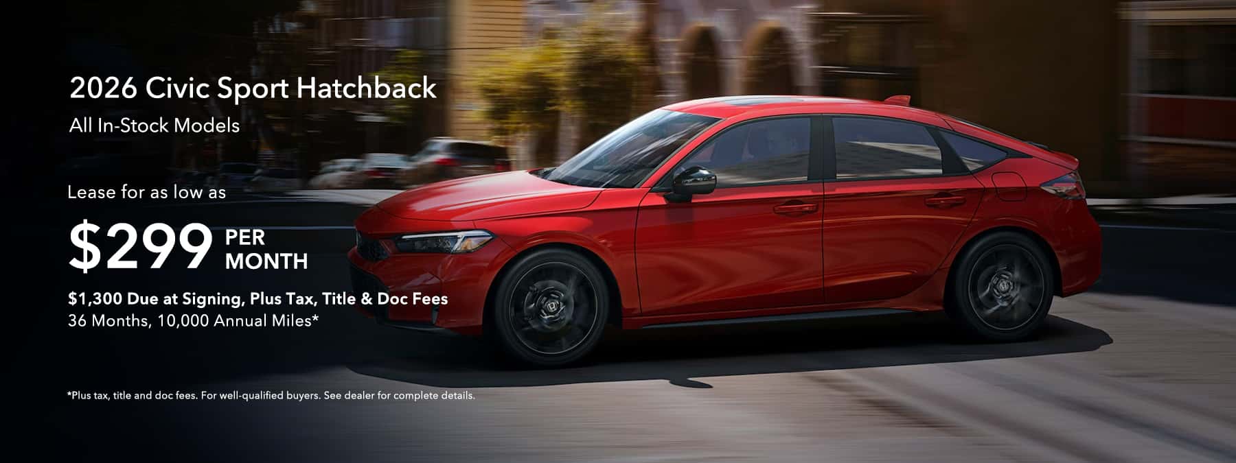 Honda Civic Hatchback Sport Lease
