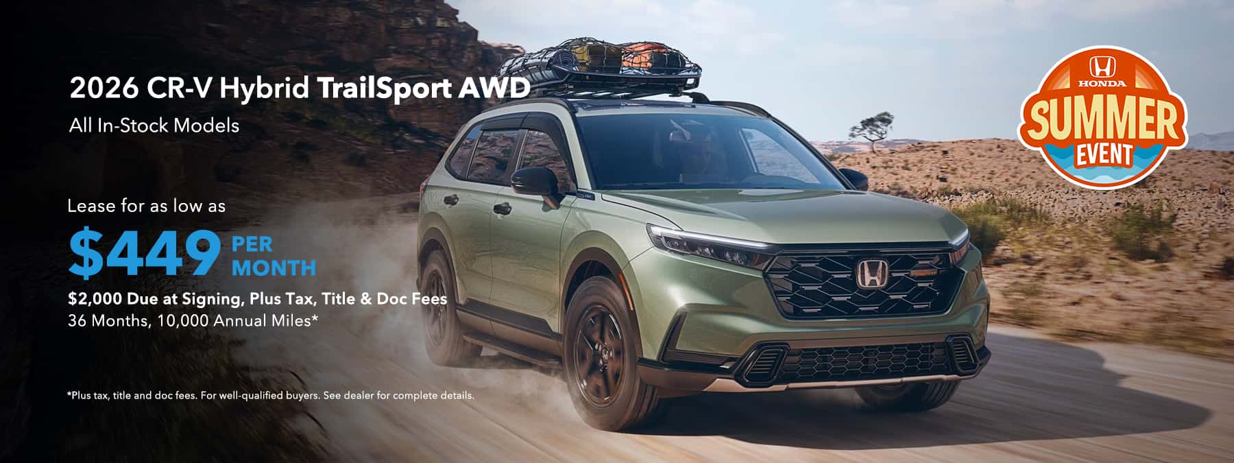 CR-V Trailsport Hybrid - $449/month
