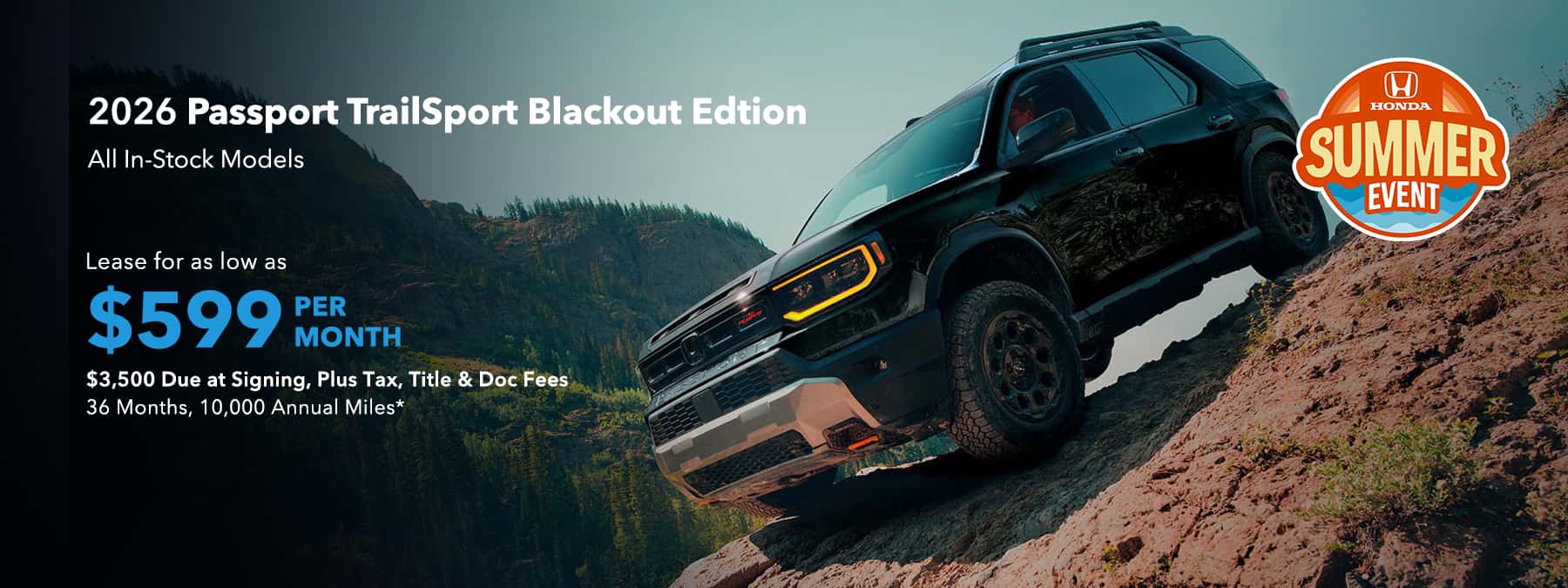 Honda Passport - $599/month