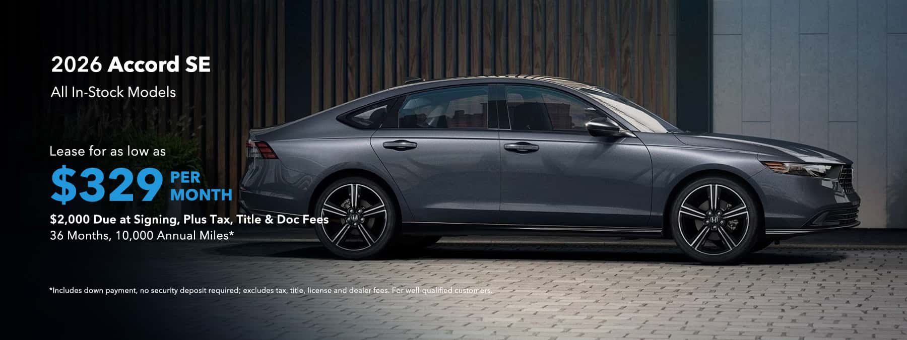 Honda Accord SE - $329 Per Month
