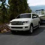 2020 Toyota Sequoia pulling a boat