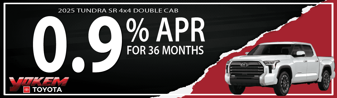 0.9% APR on a 25 Tundra SR 4x4 Double Cab
