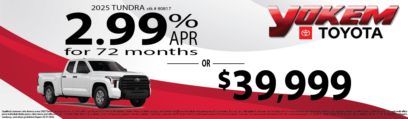 Yokem Toyota l Shreveport Toyota near Bossier City LA, Texarkana TX