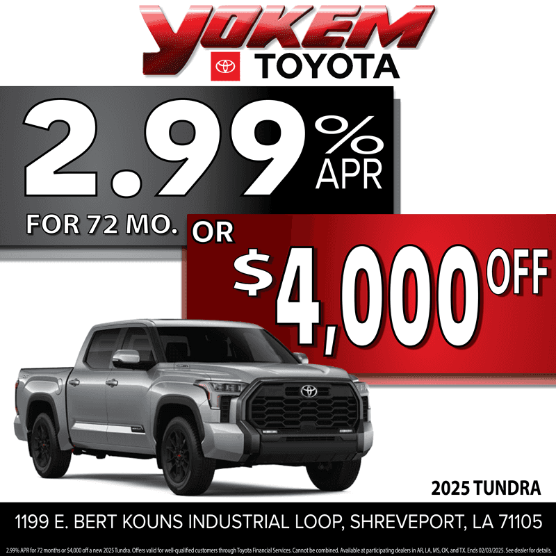 Discover Incredible Deals on the 2025 Toyota Tundra in Shreveport LA