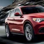2019 Alfa Romeo Stelvio Red Driving