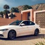 2019 Alfa Romeo Giulia in white parked
